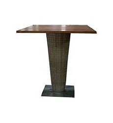 Dining Table Gardenia Square w/Teak Top